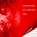 Red color writing pad shaded with lighting effect computer generated background image and wallpaper design