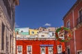 Red Colored Building Christmas Decorations Guanajuato Mexico