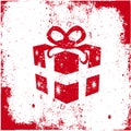 Red colored Christmas gift