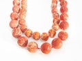Red colored coral beads Royalty Free Stock Photo
