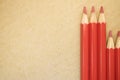 red colored crayons Royalty Free Stock Photo