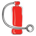 Clipart of red-colored fire extinguisher vector or color illustration