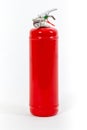 Red Colored retro fire extinguisher isolated on white background