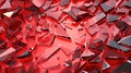 Red Colored Shuttered Broken Glass Background Generative AI Royalty Free Stock Photo