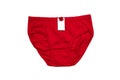 Red Colorful Ladies Panty Undergarments Isolated White Background