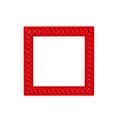 Red colorful picture frame isolated on white background , clipping path Royalty Free Stock Photo