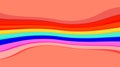 Red colors and rainbow wave for background, abstract colorful wave line, wallpaper rainbow curve multicolor stripes, rainbow art Royalty Free Stock Photo