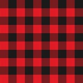 Red colour lumberjack plaid pattern, vector illustration Royalty Free Stock Photo