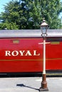Vintage red royal mail train