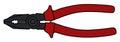 Red combination pliers Royalty Free Stock Photo