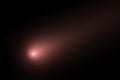 Red Comet in the night sky Royalty Free Stock Photo