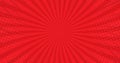 Red comic background with rays. Vector illustration Royalty Free Stock Photo