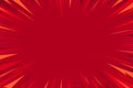 Red comic zoom background. Pop art anime backdrop. Zoom effect creative halftone background. Explosion effect with Royalty Free Stock Photo