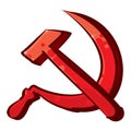 Hammer and sickle communism symbol Royalty Free Stock Photo