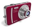 Red compact digital camera Royalty Free Stock Photo