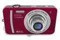 Red compact digital camera Royalty Free Stock Photo