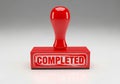 Red completed stamp Royalty Free Stock Photo