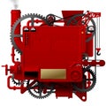 Red complex fantastic machine Royalty Free Stock Photo