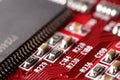 Red Computer Circuit Board Royalty Free Stock Photo