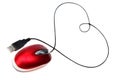 Red computer mouse Royalty Free Stock Photo