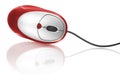 Red computer mouse Royalty Free Stock Photo