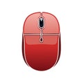 Red Computer Mouse Design Element Peripheral Input Device Navigation Tool Royalty Free Stock Photo