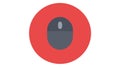 Red computer mouse. Digital interface and precise control icon. vector design Generative AI Royalty Free Stock Photo