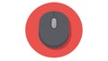 Red computer mouse. User interaction and efficient workflow icon. vector design Generative AI Royalty Free Stock Photo