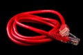 Red computer network cable