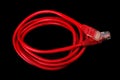 Red computer network cable