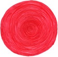 Red concentric marker doodles in circle shape texture on white Royalty Free Stock Photo