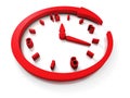 Red Concept Clock Dial With Around Arrow Royalty Free Stock Photo