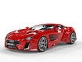 Red concept supercar - studio shot Royalty Free Stock Photo