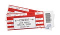 Red Concert Tickets Royalty Free Stock Photo