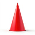 A red cone shaped object isolated on white background Royalty Free Stock Photo
