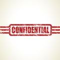 Red confidential stamp Royalty Free Stock Photo