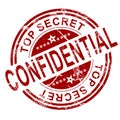 Red confidential stamp Royalty Free Stock Photo