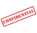 Red Confidential weathered stamp Royalty Free Stock Photo