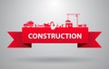 Red construction banner