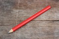 Red construction pencil