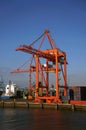 Red Container Loading Crane, Dublin Port Royalty Free Stock Photo