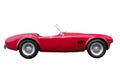 Red convertible sports car isolated