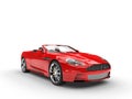 Red convertible sports car - studio beauty shot Royalty Free Stock Photo