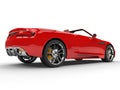 Red convertible sports car - studio shot - back side view Royalty Free Stock Photo