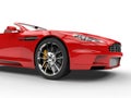 Red convertible sports car - studio shot - front view cut shot Royalty Free Stock Photo