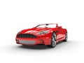 Red convertible sports car - studio shot - front view Royalty Free Stock Photo