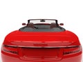 Red convertible sports car - tail extreme closeup