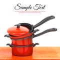 Red cookware set