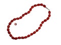 Red coral beads. handmade. Jewelry. A beautiful product. Bijouterie