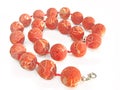 Red coral beads jewellery Royalty Free Stock Photo